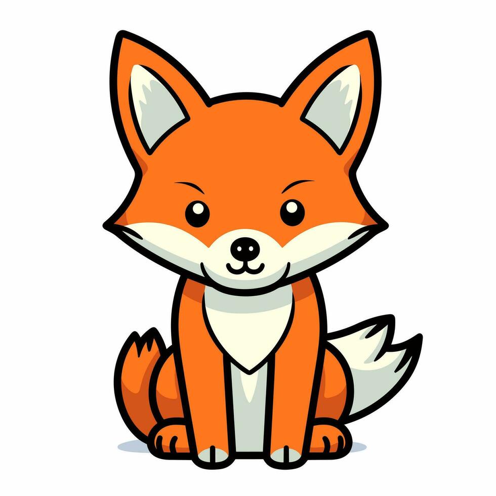 Fox Vector Cute Fox Cartoon Symbol