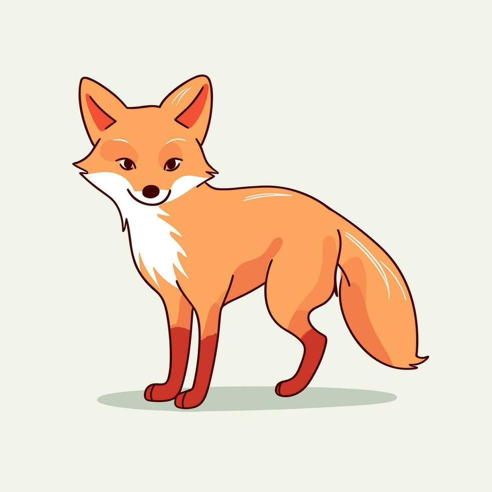 Fox Vector Cute Fox Cartoon Symbol
