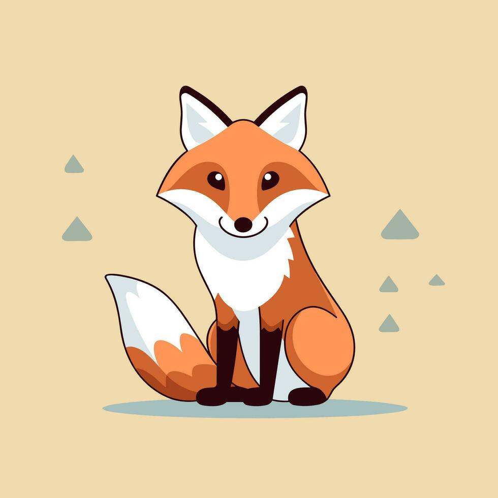 Fox Vector Cute Fox Cartoon Symbol