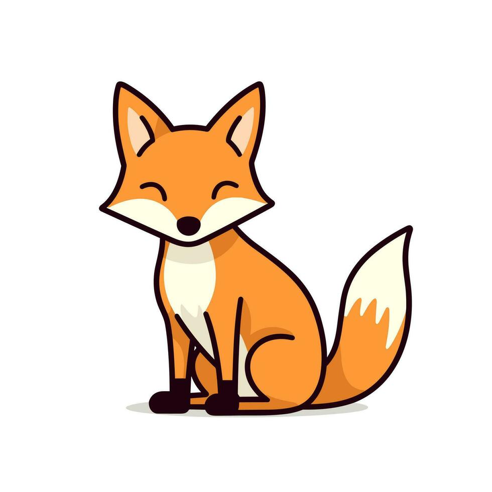 Fox Vector Cute Fox Cartoon Symbol