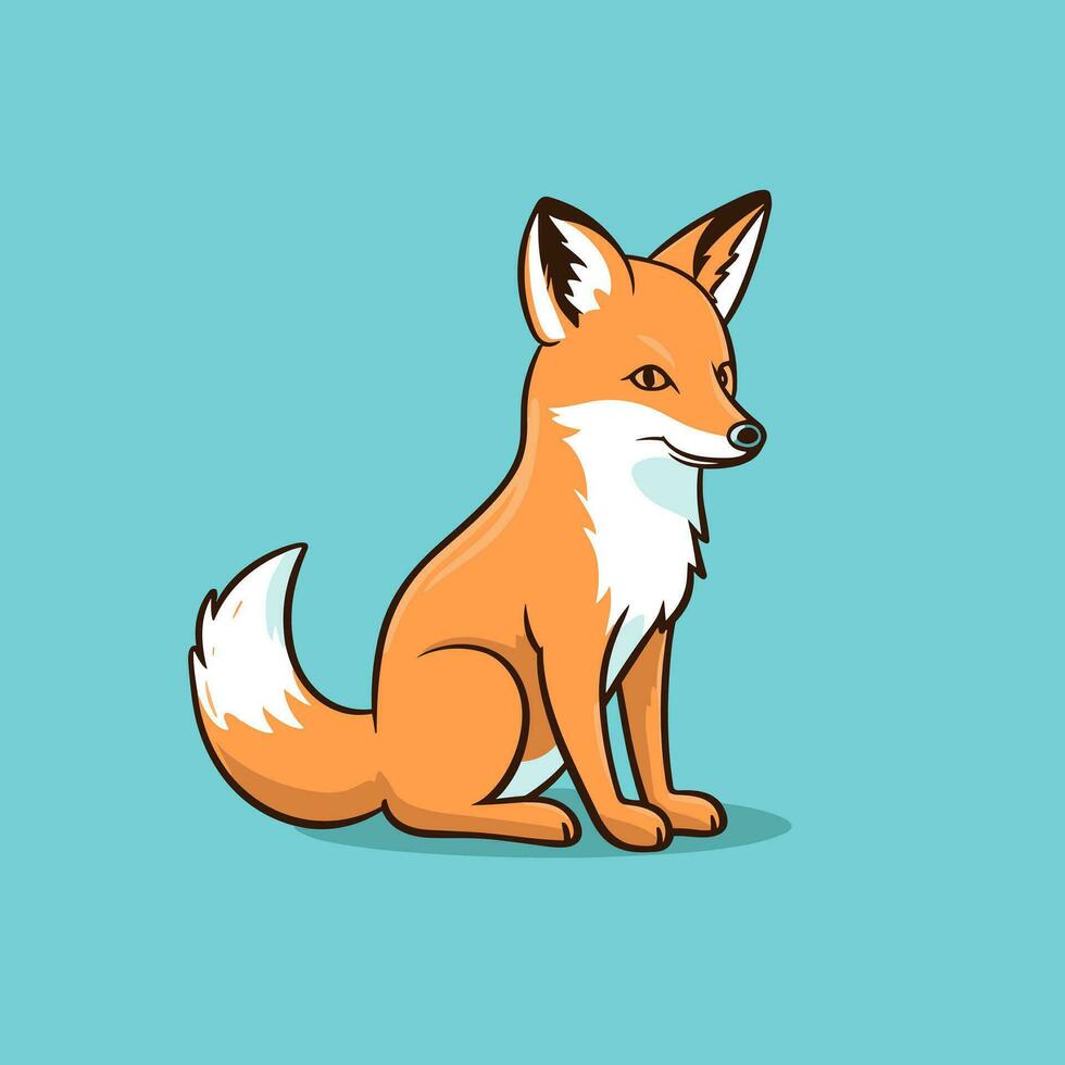 Fox Vector Cute Fox Cartoon Symbol