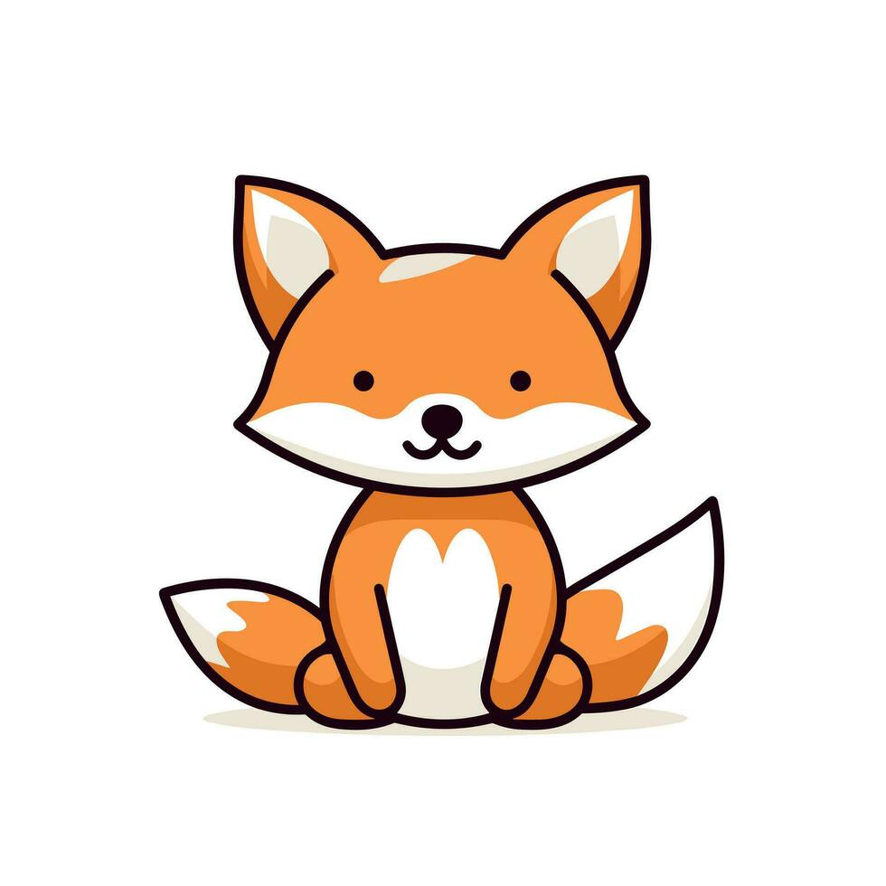 Fox Vector Cute Fox Cartoon Symbol