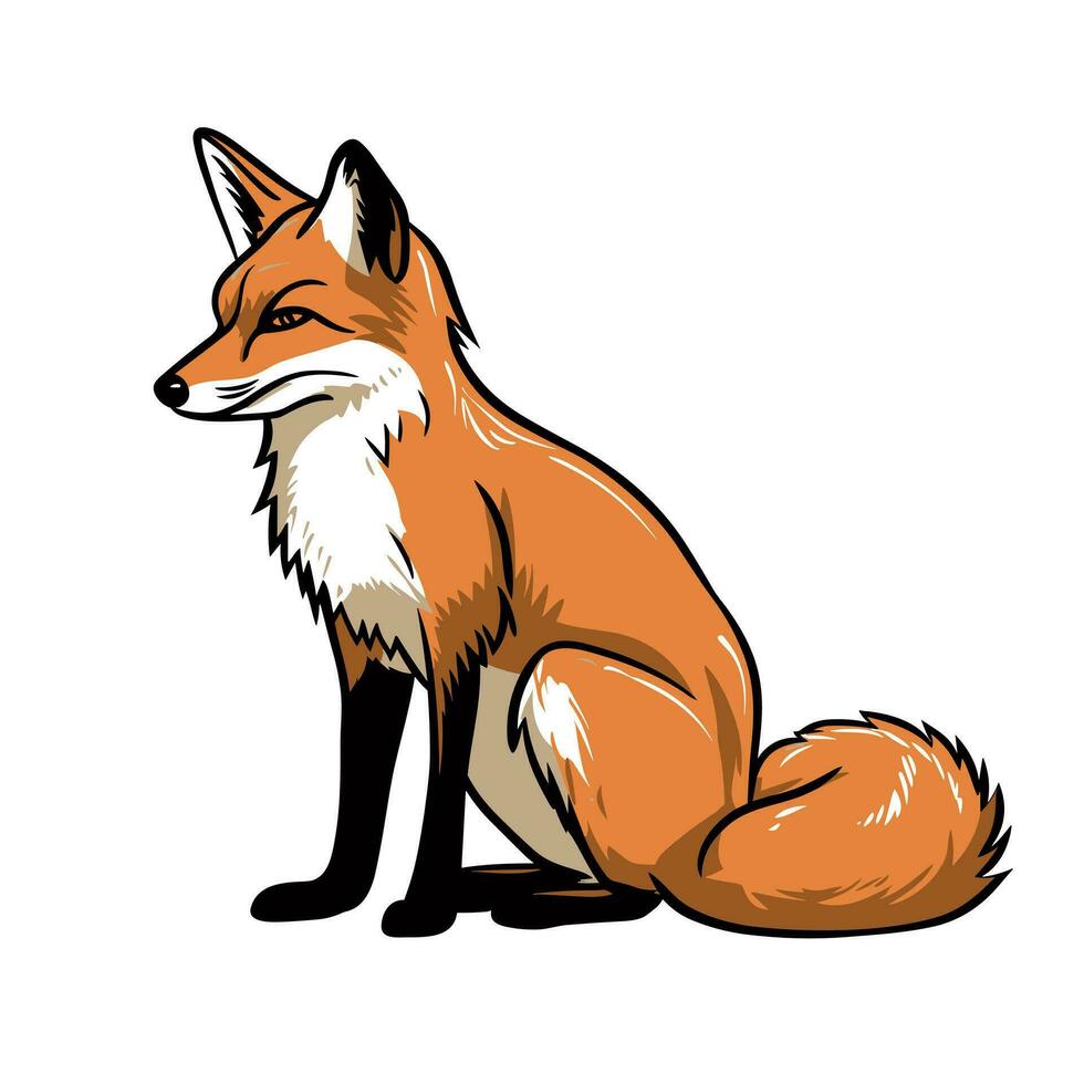 Fox Vector Cute Fox Cartoon Symbol