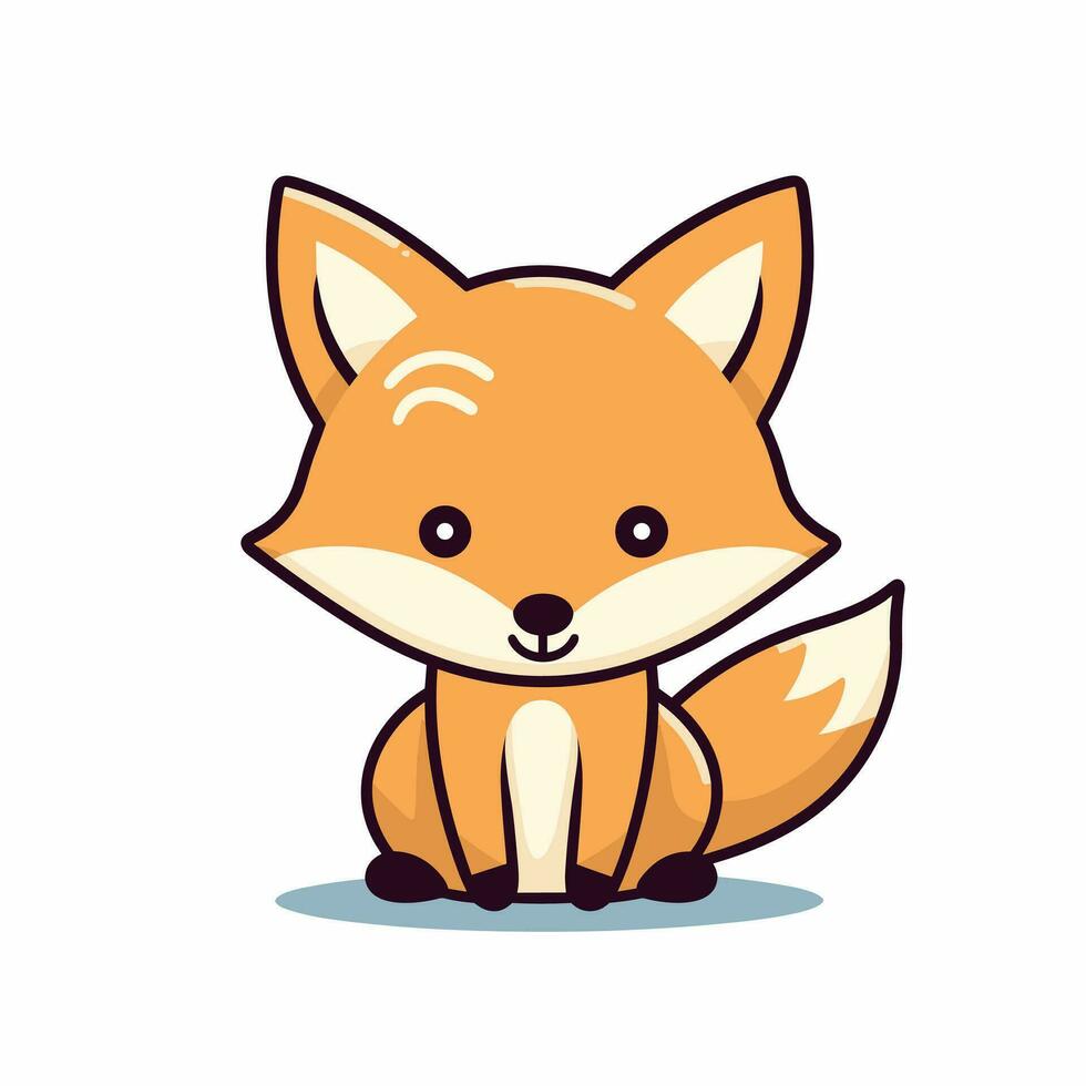 Fox Vector Cute Fox Cartoon Symbol