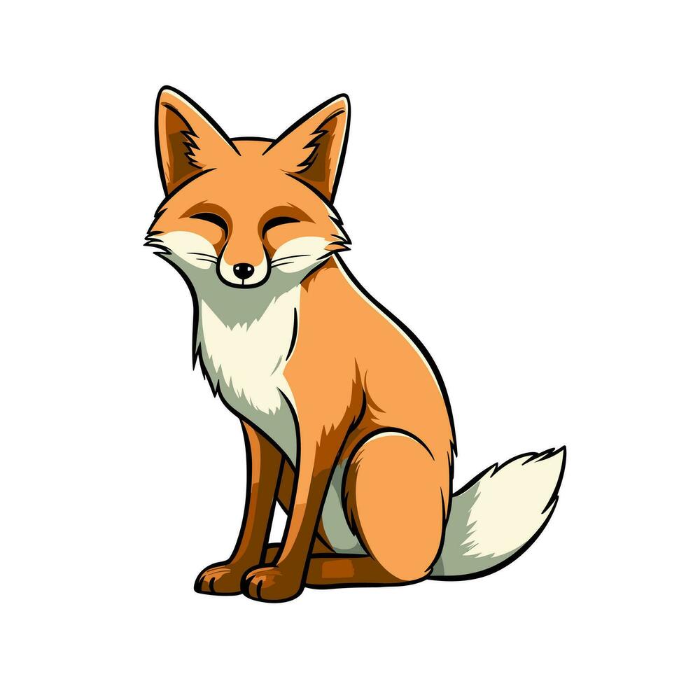 Fox Vector Cute Fox Cartoon Symbol