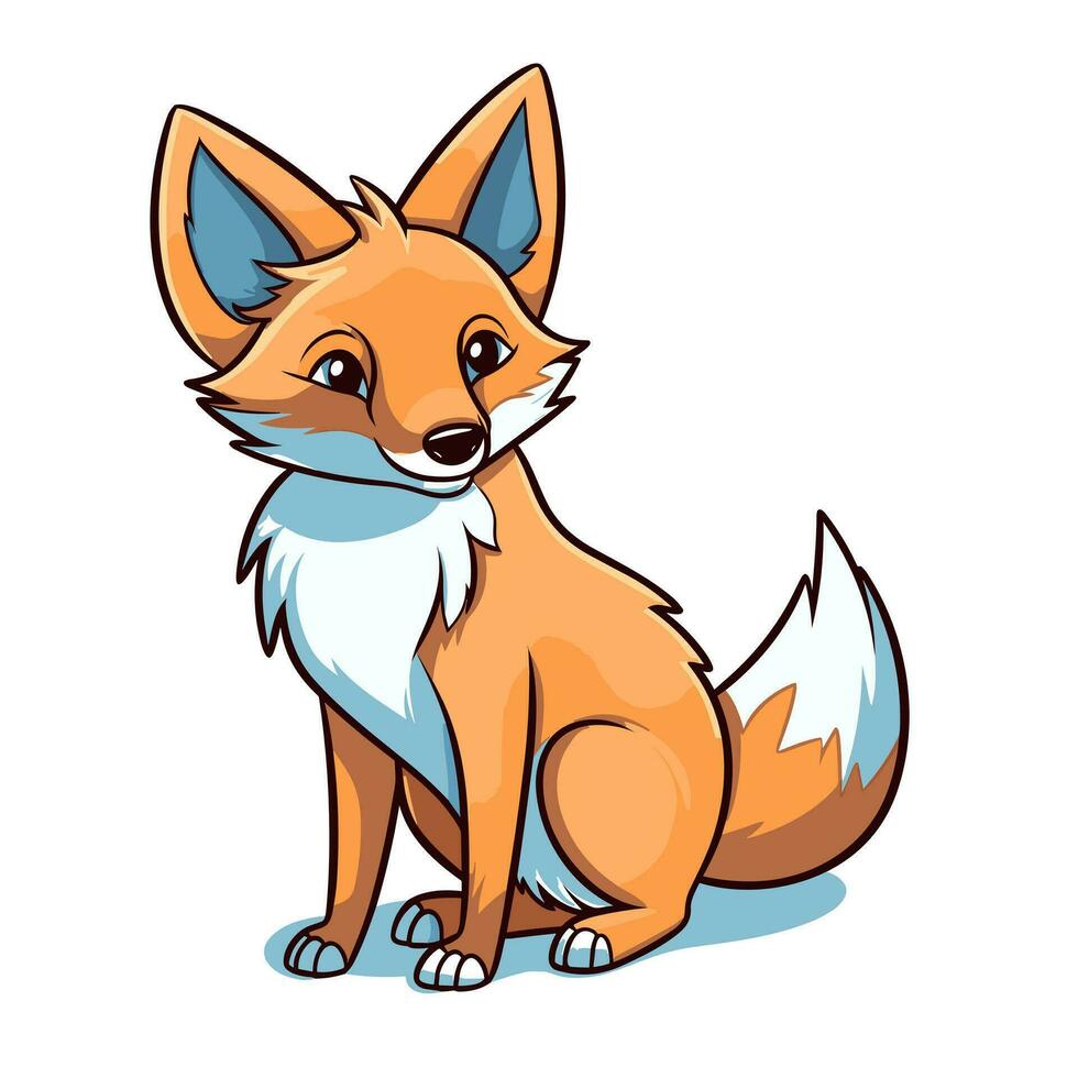 Fox Vector Cute Fox Cartoon Symbol