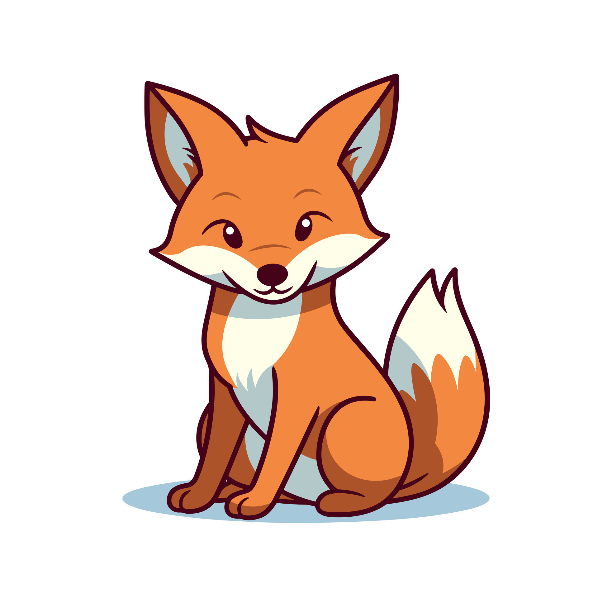 Cartoon of cute fox animal cha Royalty Free Vector Image