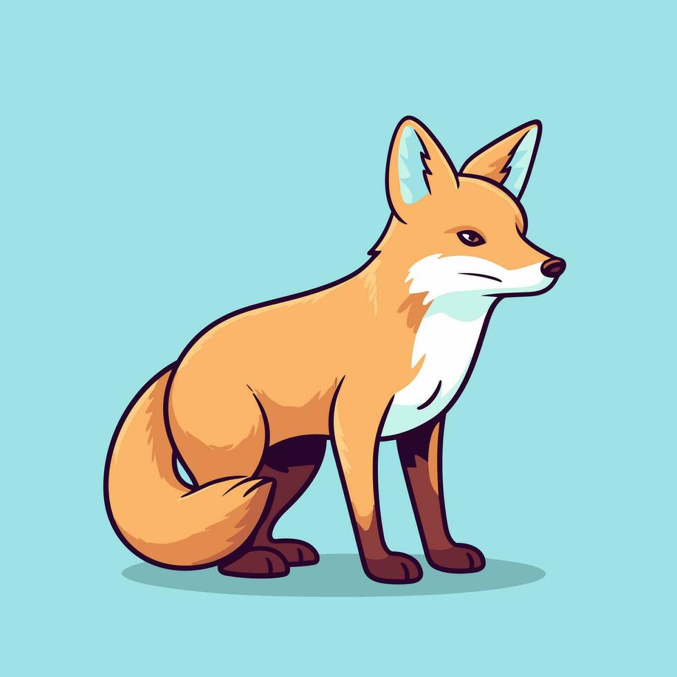 Fox Vector Cute Fox Cartoon Symbol