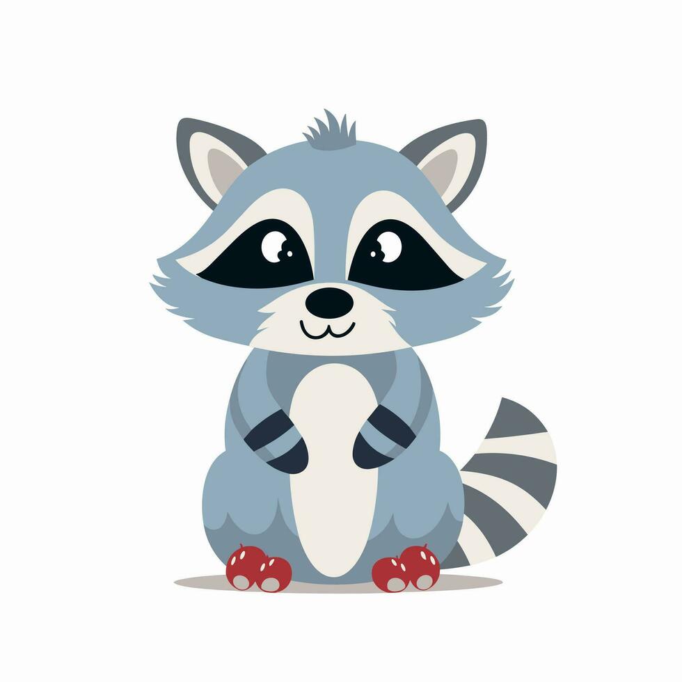 Raccoon Vector Cute Raccoon Cartoon Symbol