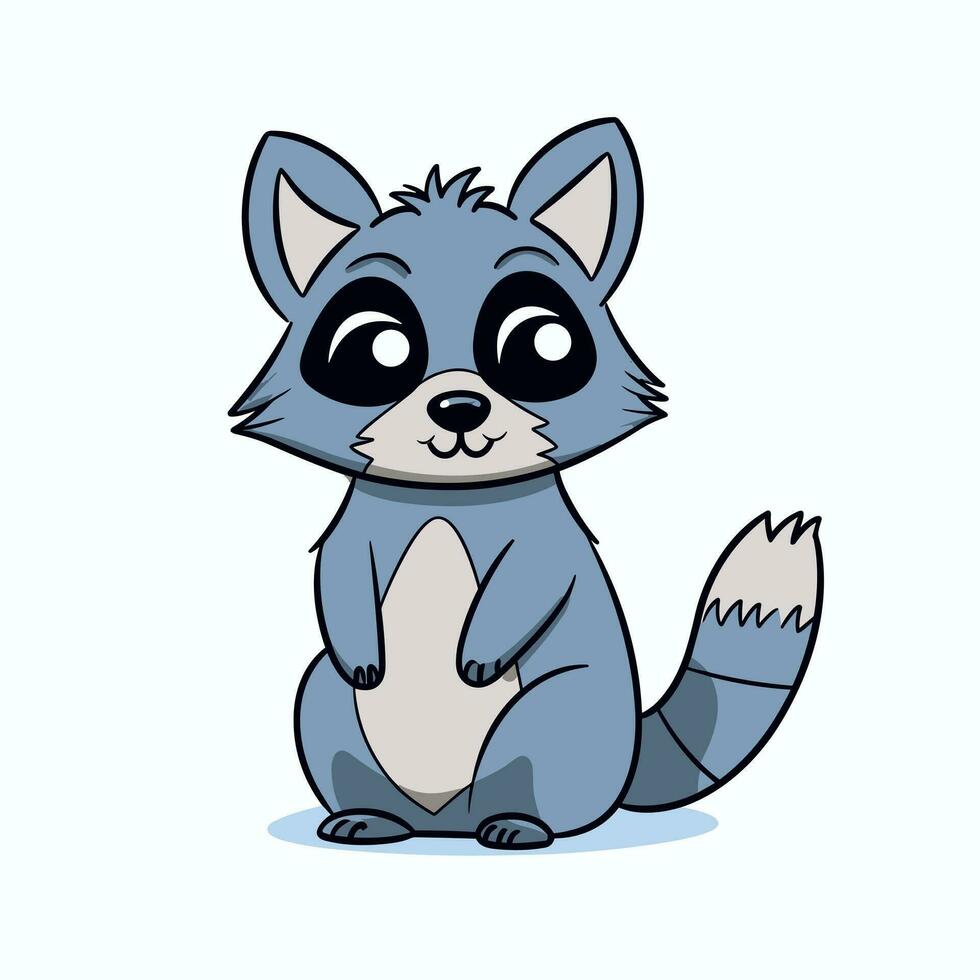 Raccoon Vector Cute Raccoon Cartoon Symbol