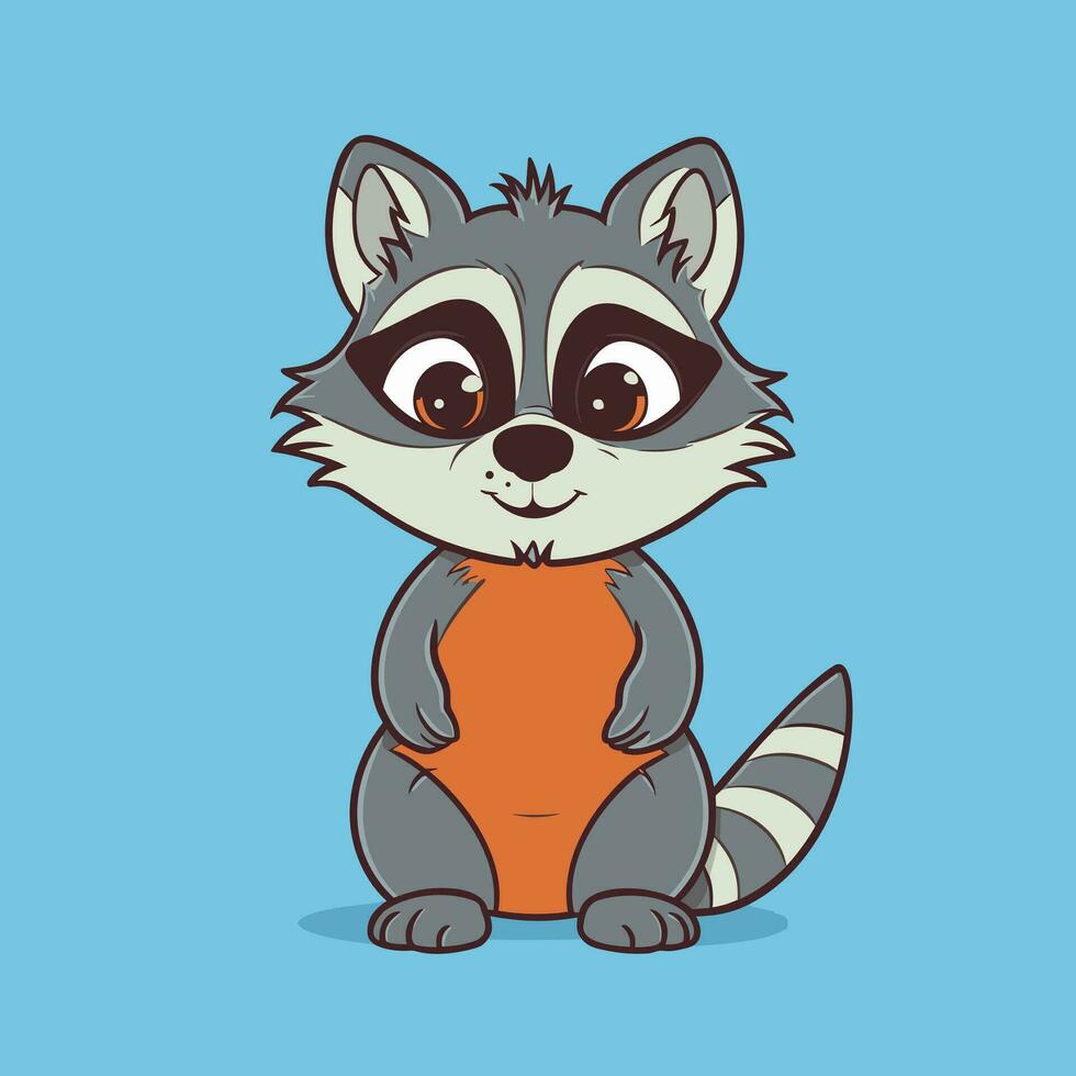 Raccoon Vector Cute Raccoon Cartoon Symbol