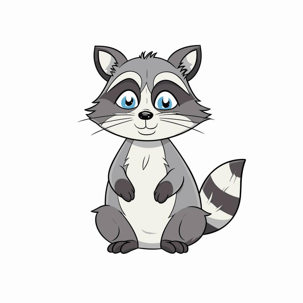 Raccoon Vector Cute Raccoon Cartoon Symbol