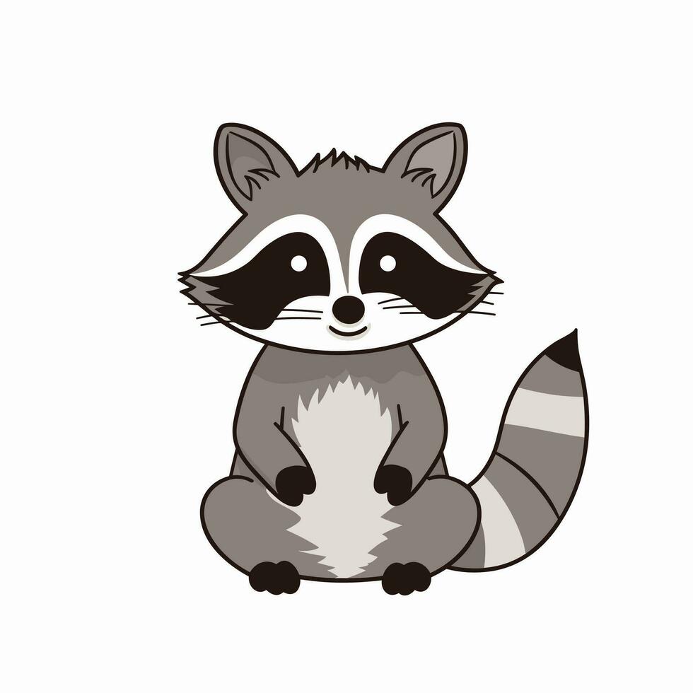 Raccoon Vector Cute Raccoon Cartoon Symbol