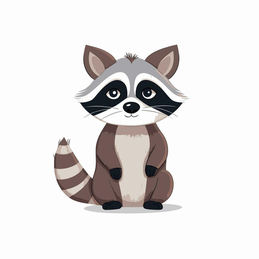 Raccoon Vector Cute Raccoon Cartoon Symbol