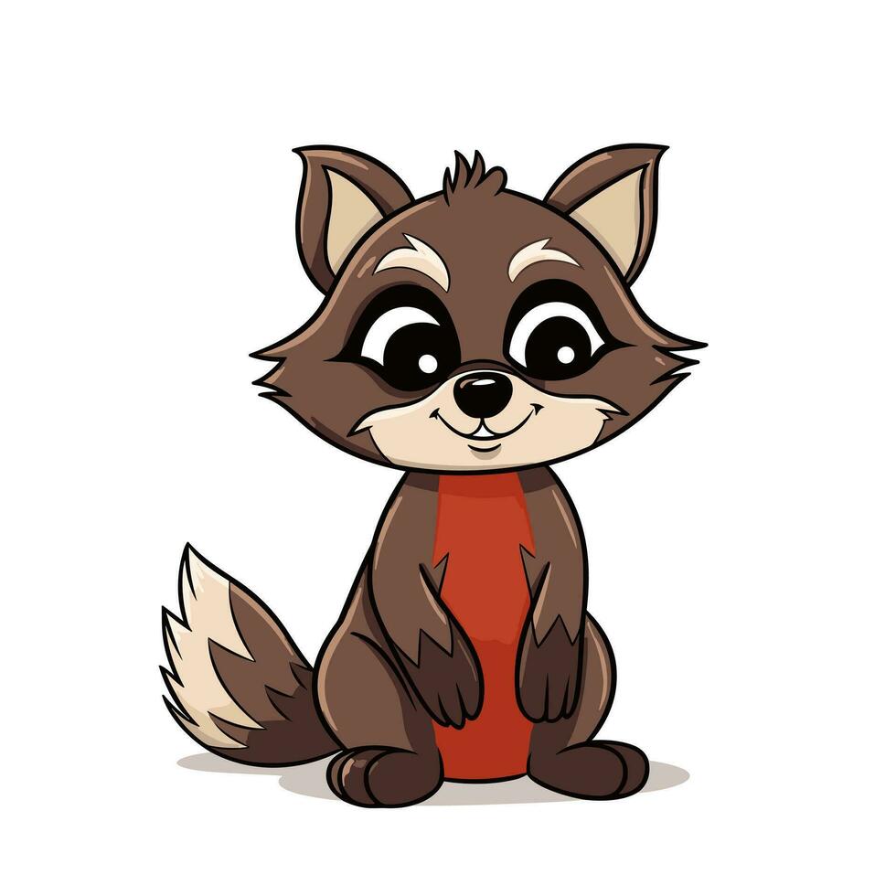 Raccoon Vector Cute Raccoon Cartoon Symbol