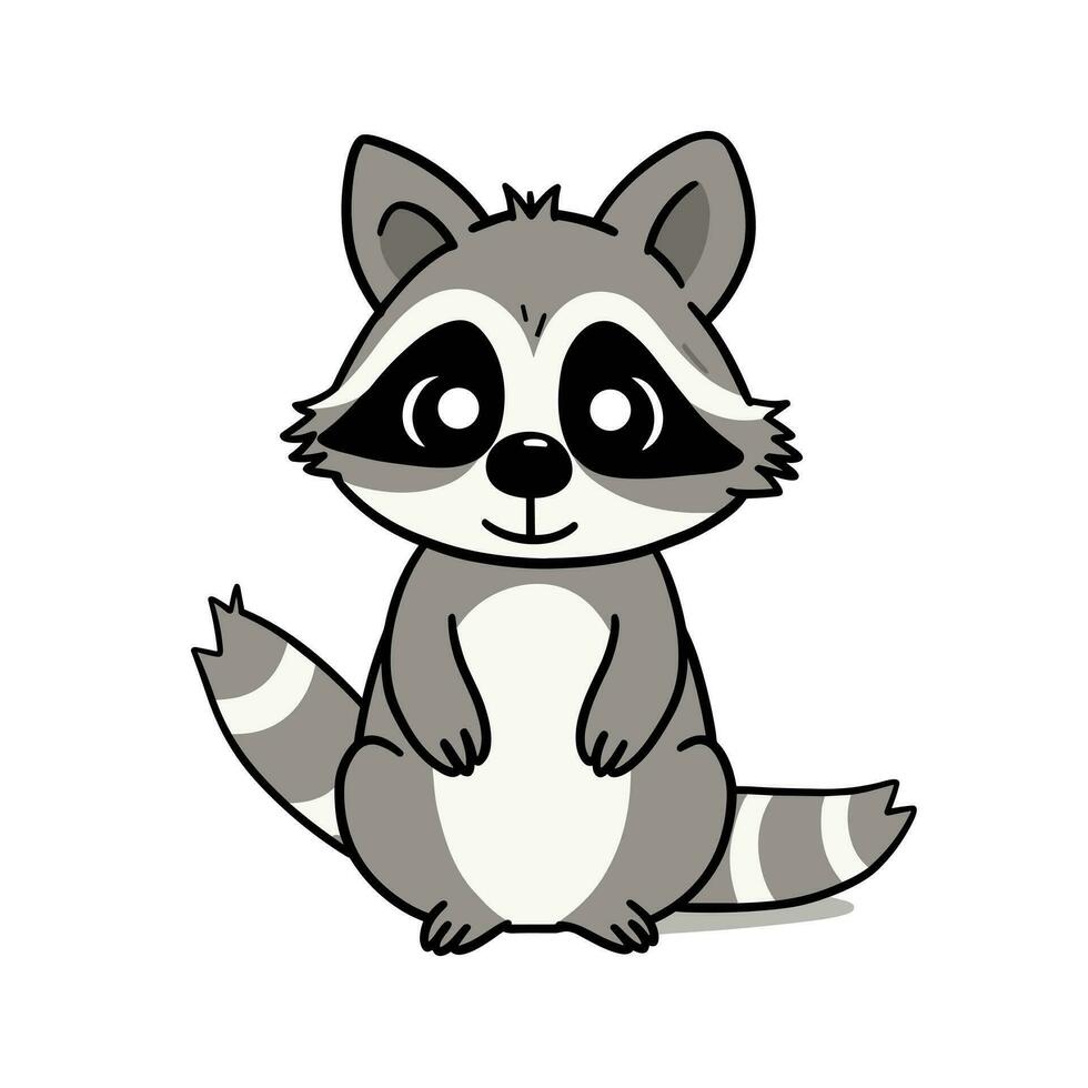 Raccoon Vector Cute Raccoon Cartoon Symbol