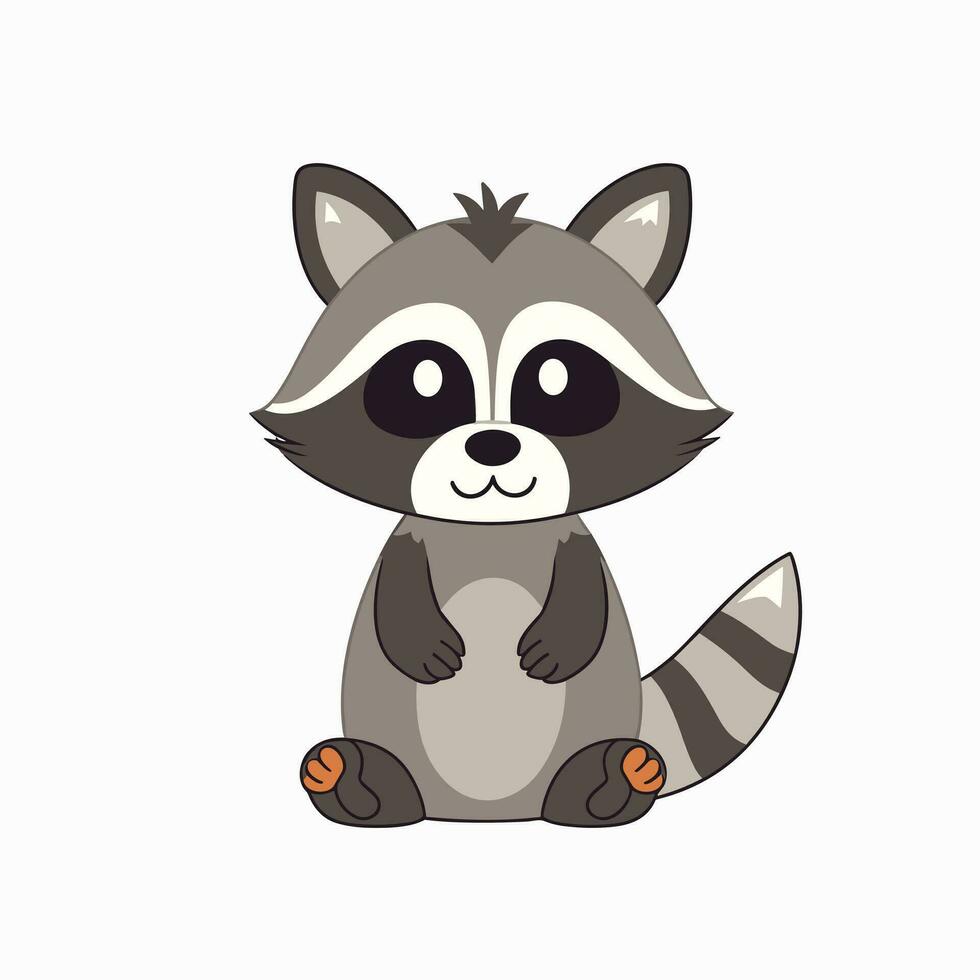 Raccoon Vector Cute Raccoon Cartoon Symbol