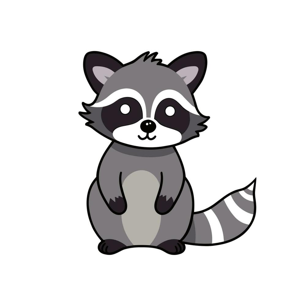 Raccoon Vector Cute Raccoon Cartoon Symbol