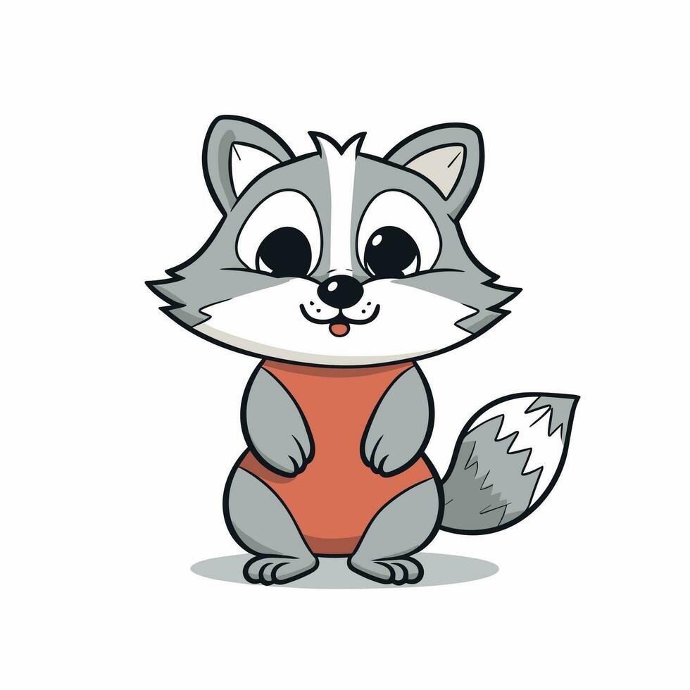 Raccoon Vector Cute Raccoon Cartoon Symbol