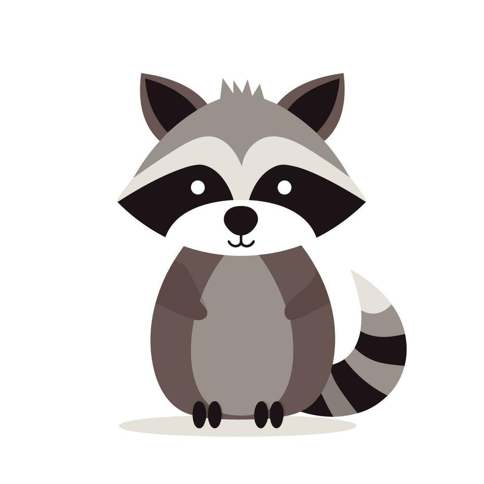 Raccoon Vector Cute Raccoon Cartoon Symbol