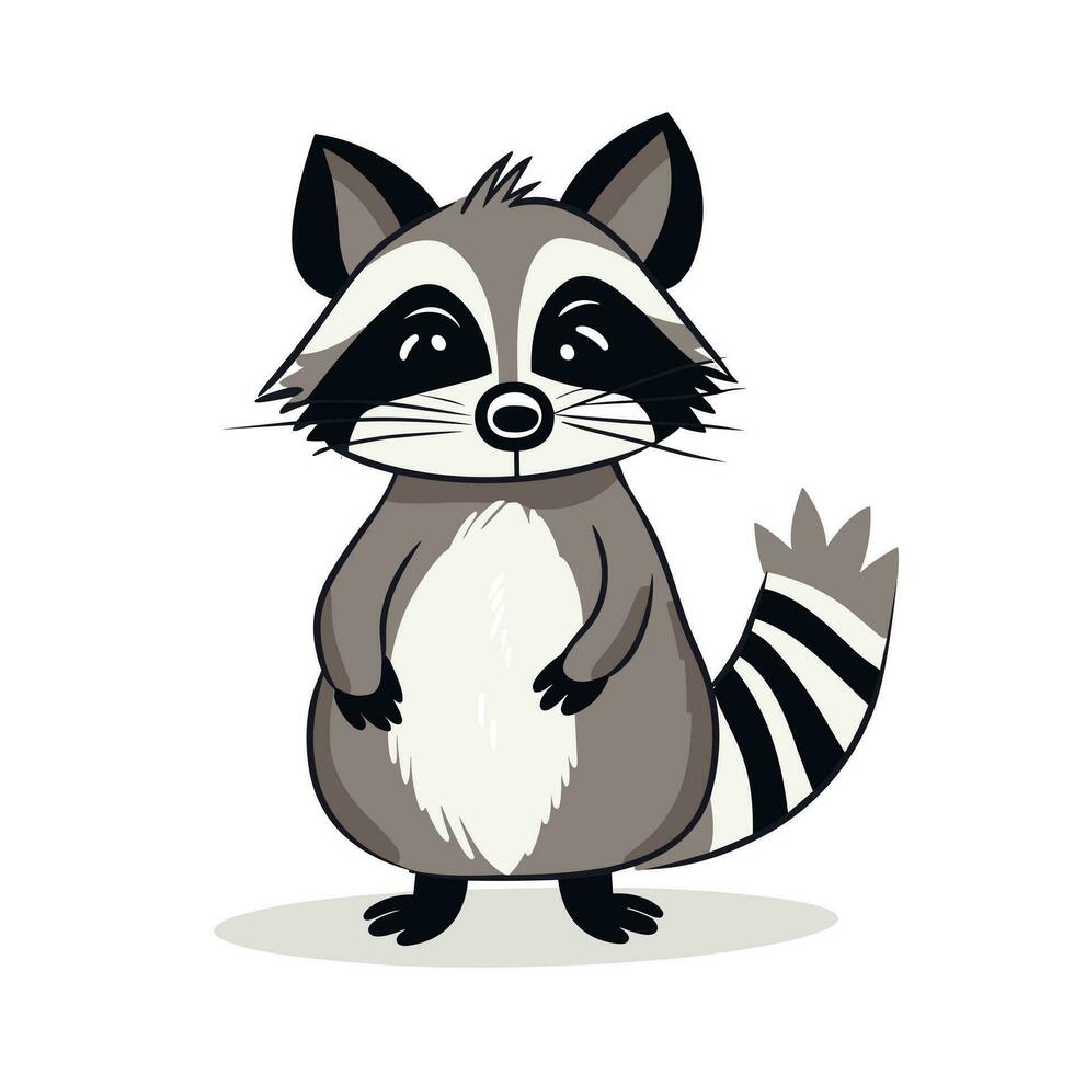 Raccoon Vector Cute Raccoon Cartoon Symbol