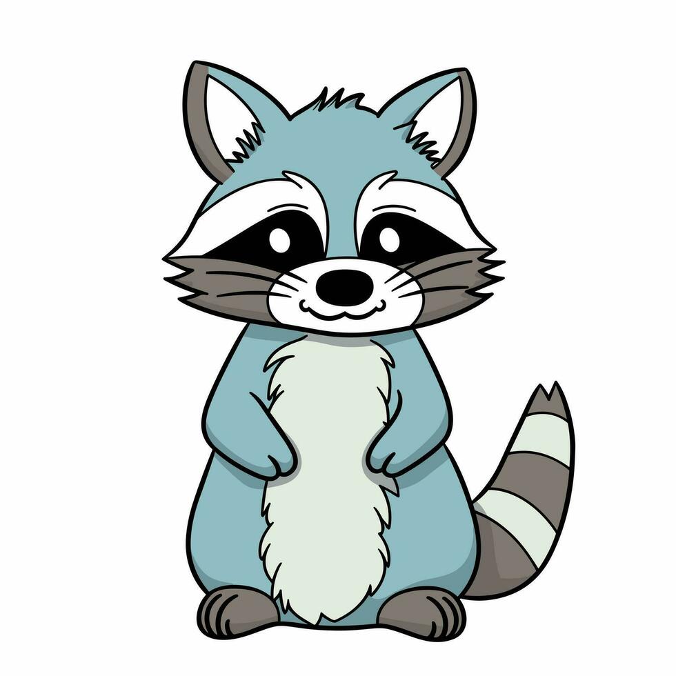 Raccoon Vector Cute Raccoon Cartoon Symbol