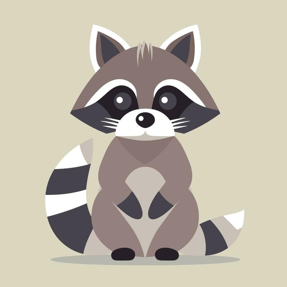 Raccoon Vector Cute Raccoon Cartoon Symbol