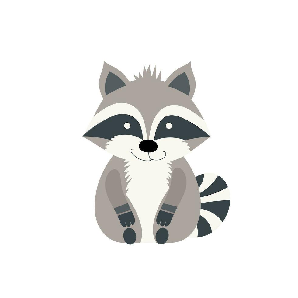 Raccoon Vector Cute Raccoon Cartoon Symbol