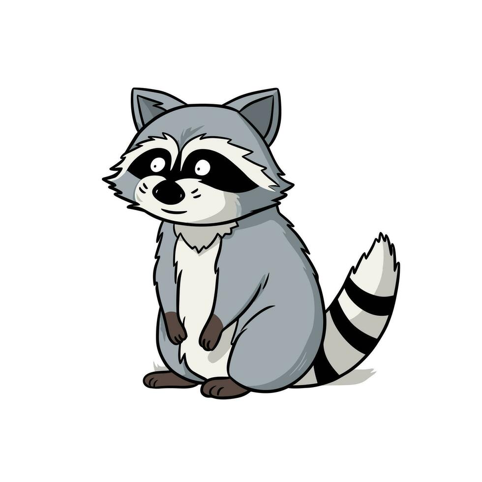 Raccoon Vector Cute Raccoon Cartoon Symbol