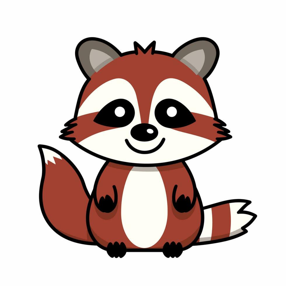 Raccoon Vector Cute Raccoon Cartoon Symbol