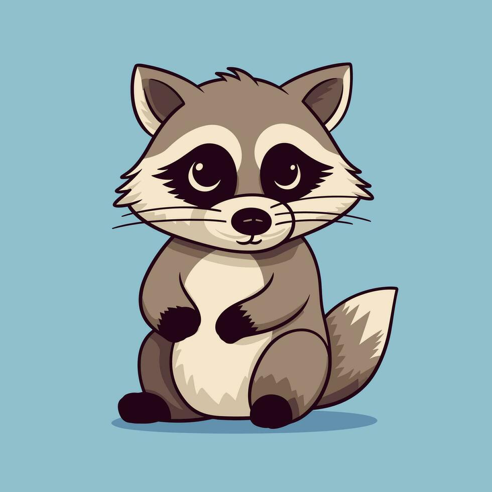 Raccoon Vector Cute Raccoon Cartoon Symbol