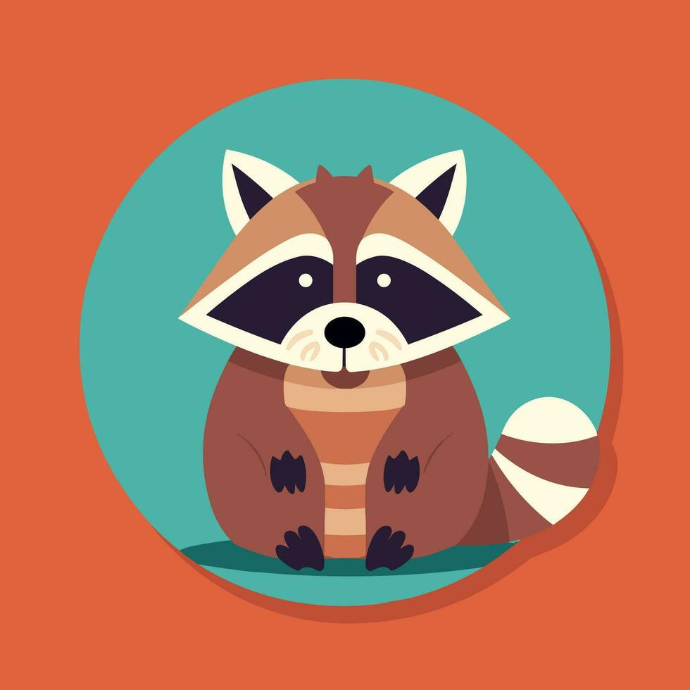 Raccoon Vector Cute Raccoon Cartoon Symbol