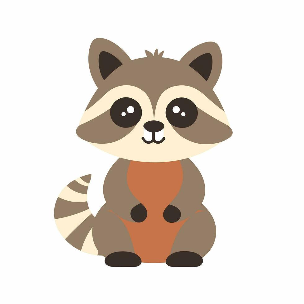 Raccoon Vector Cute Raccoon Cartoon Symbol