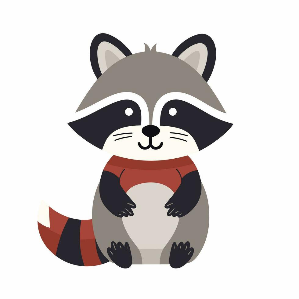 Raccoon Vector Cute Raccoon Cartoon Symbol
