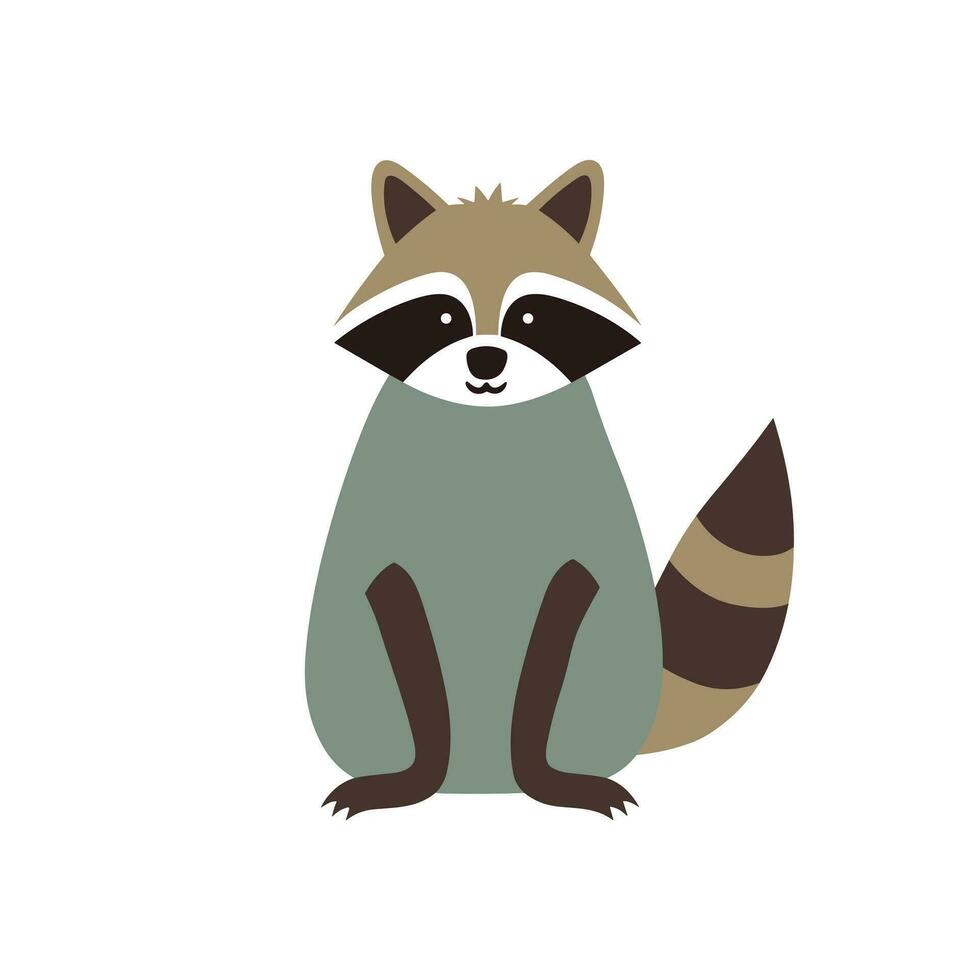 Raccoon Vector Cute Raccoon Cartoon Symbol