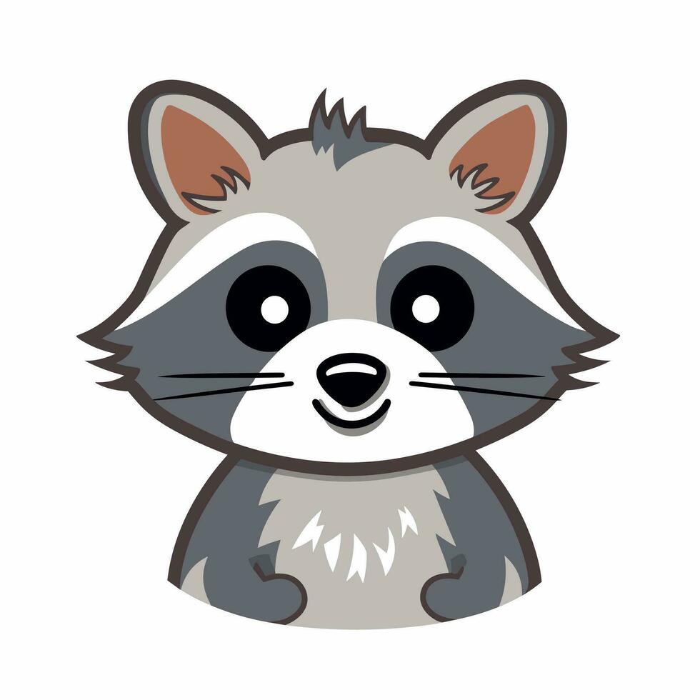 Raccoon Vector Cute Raccoon Cartoon Symbol