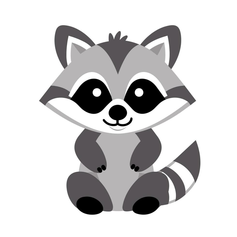 Raccoon Vector Cute Raccoon Cartoon Symbol