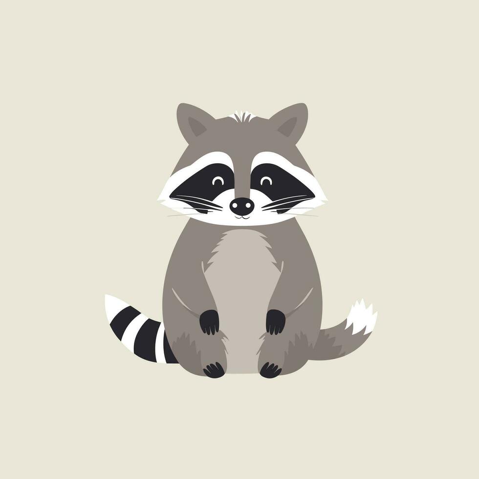 Raccoon Vector Cute Raccoon Cartoon Symbol