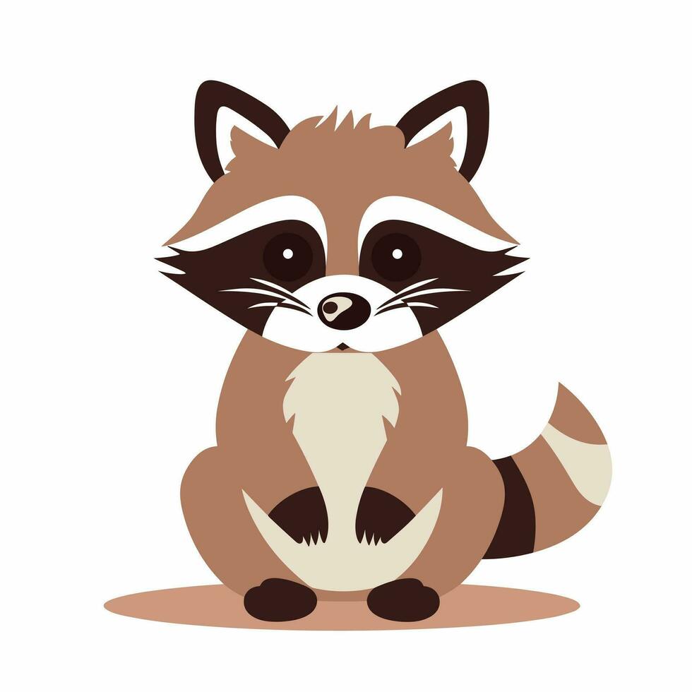 Raccoon Vector Cute Raccoon Cartoon Symbol