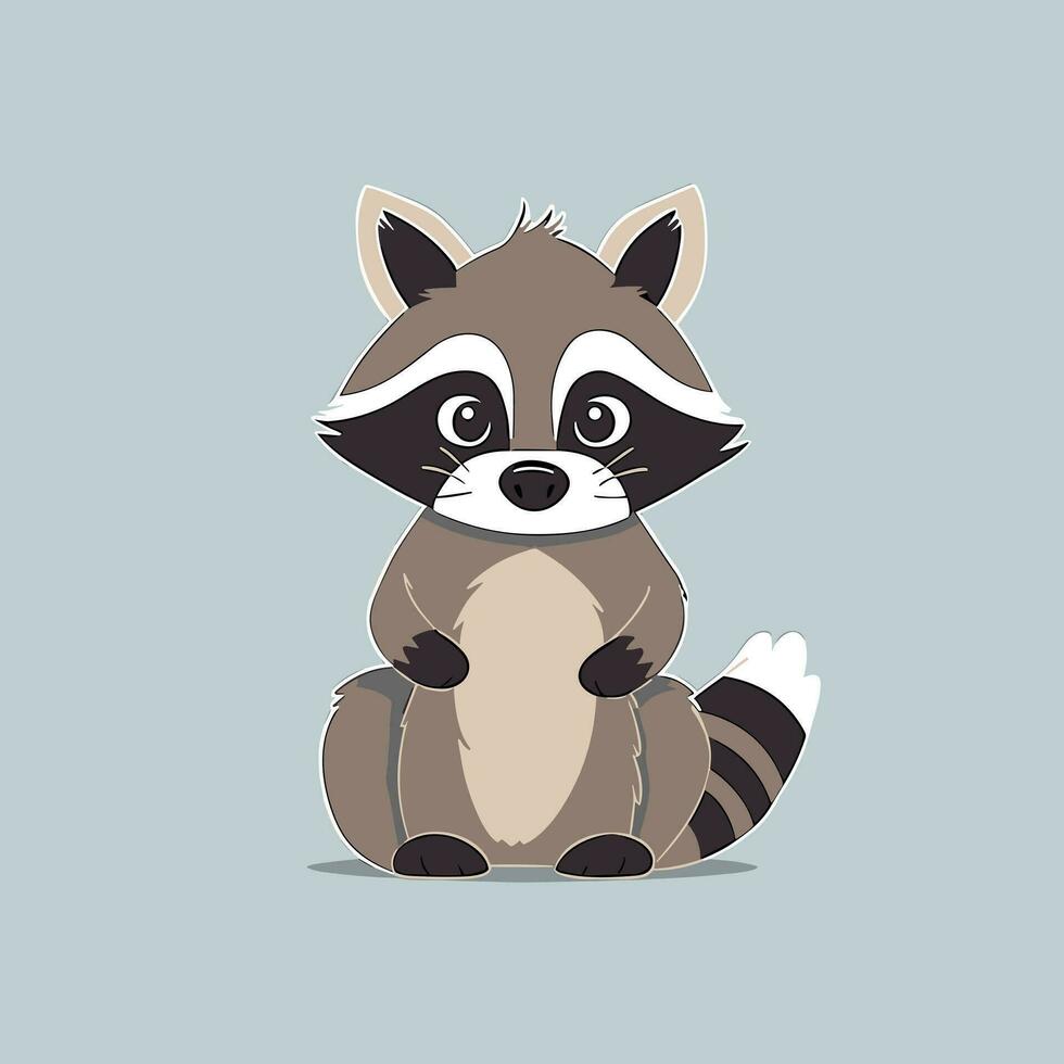 Raccoon Vector Cute Raccoon Cartoon Symbol