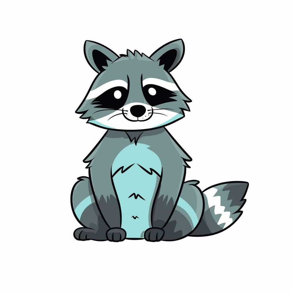 Raccoon Vector Cute Raccoon Cartoon Symbol