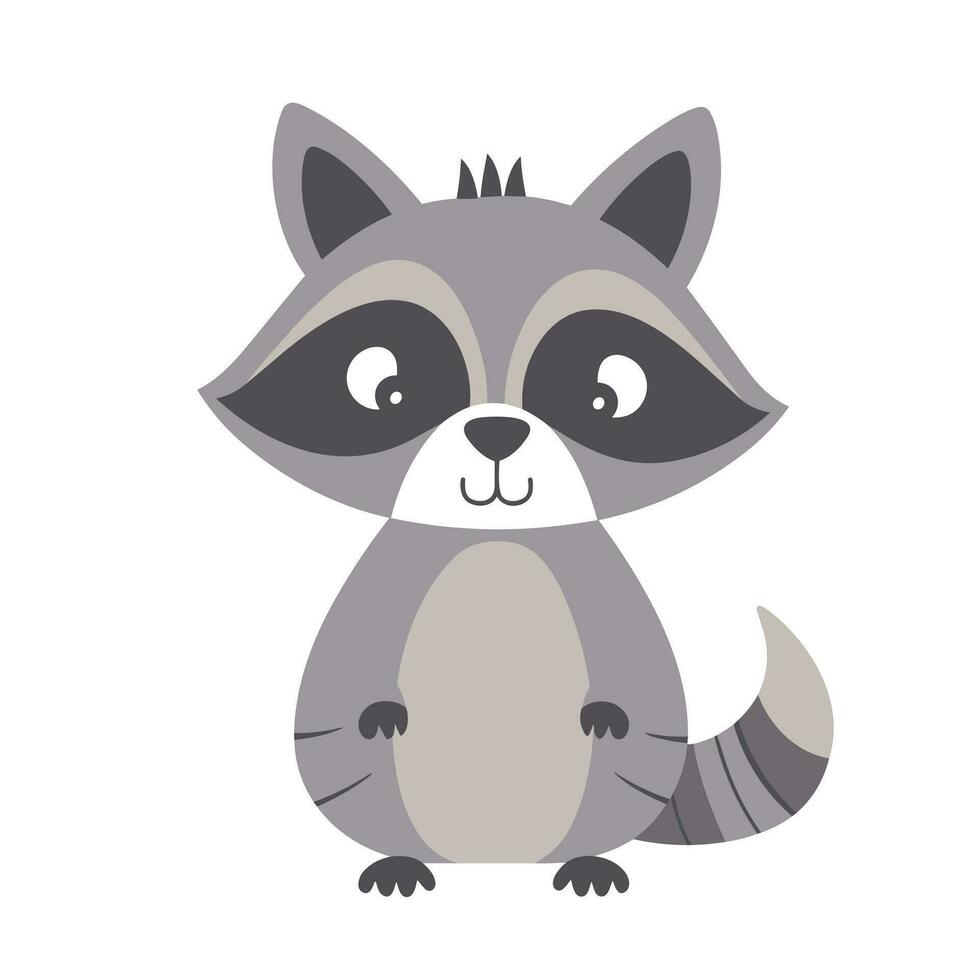 Raccoon Vector Cute Raccoon Cartoon Symbol