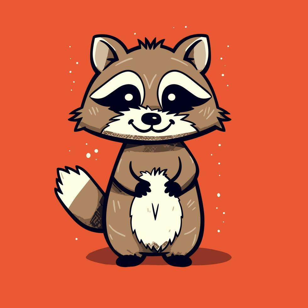 Raccoon Vector Cute Raccoon Cartoon Symbol