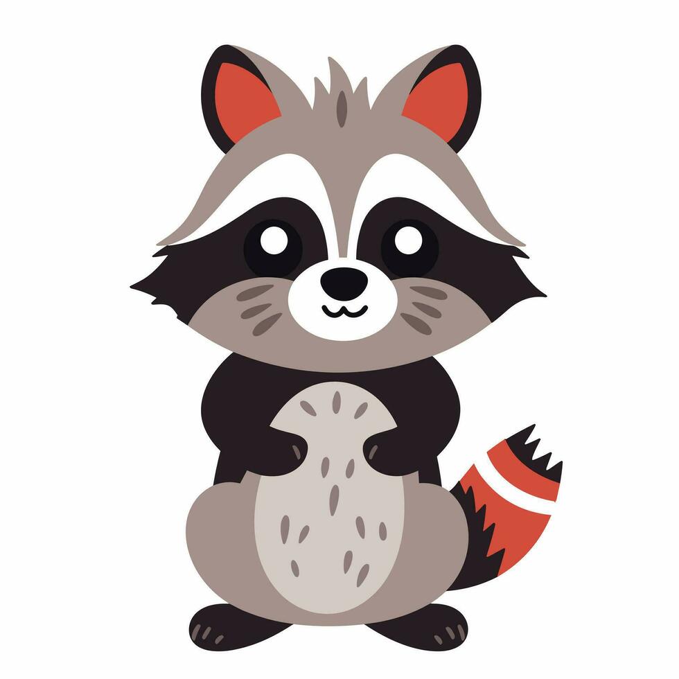 Raccoon Vector Cute Raccoon Cartoon Symbol