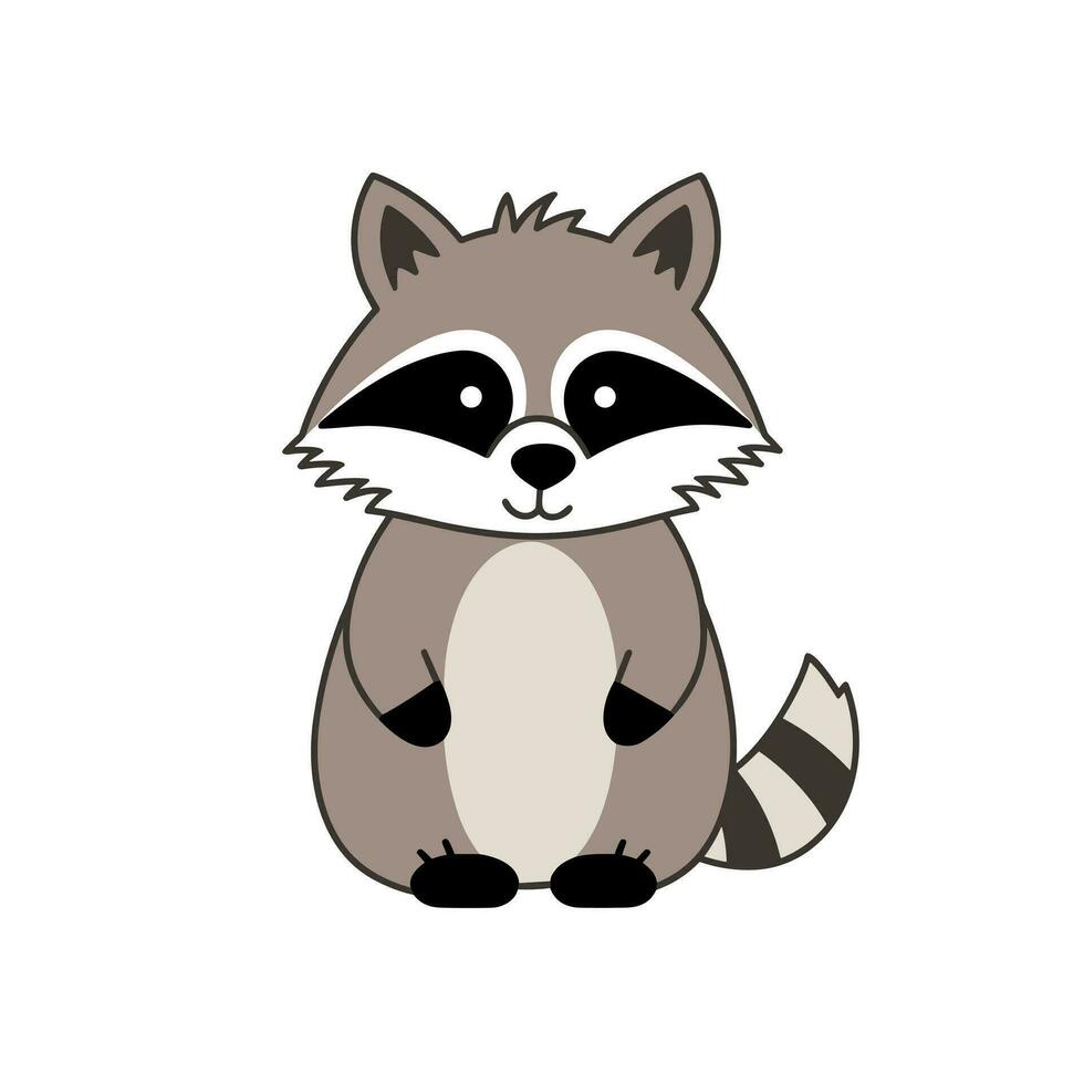 Raccoon Vector Cute Raccoon Cartoon Symbol