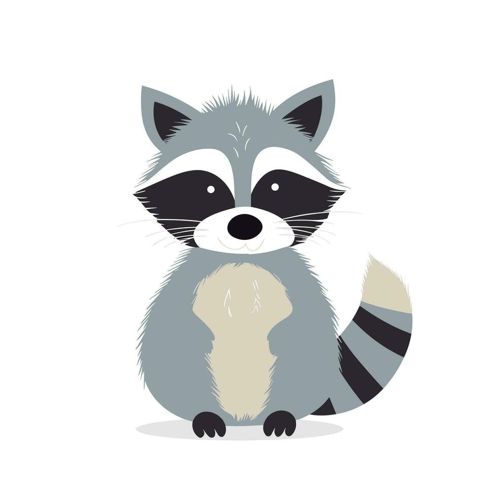 Raccoon Vector Cute Raccoon Cartoon Symbol