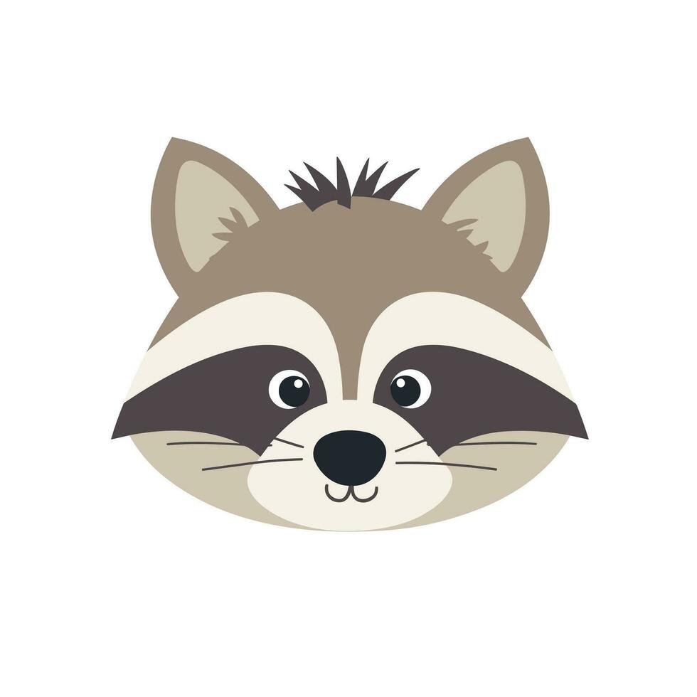 Raccoon Vector Cute Raccoon Cartoon Symbol