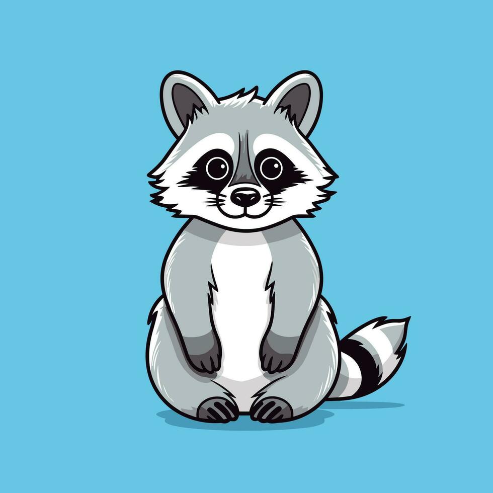 Raccoon Vector Cute Raccoon Cartoon Symbol