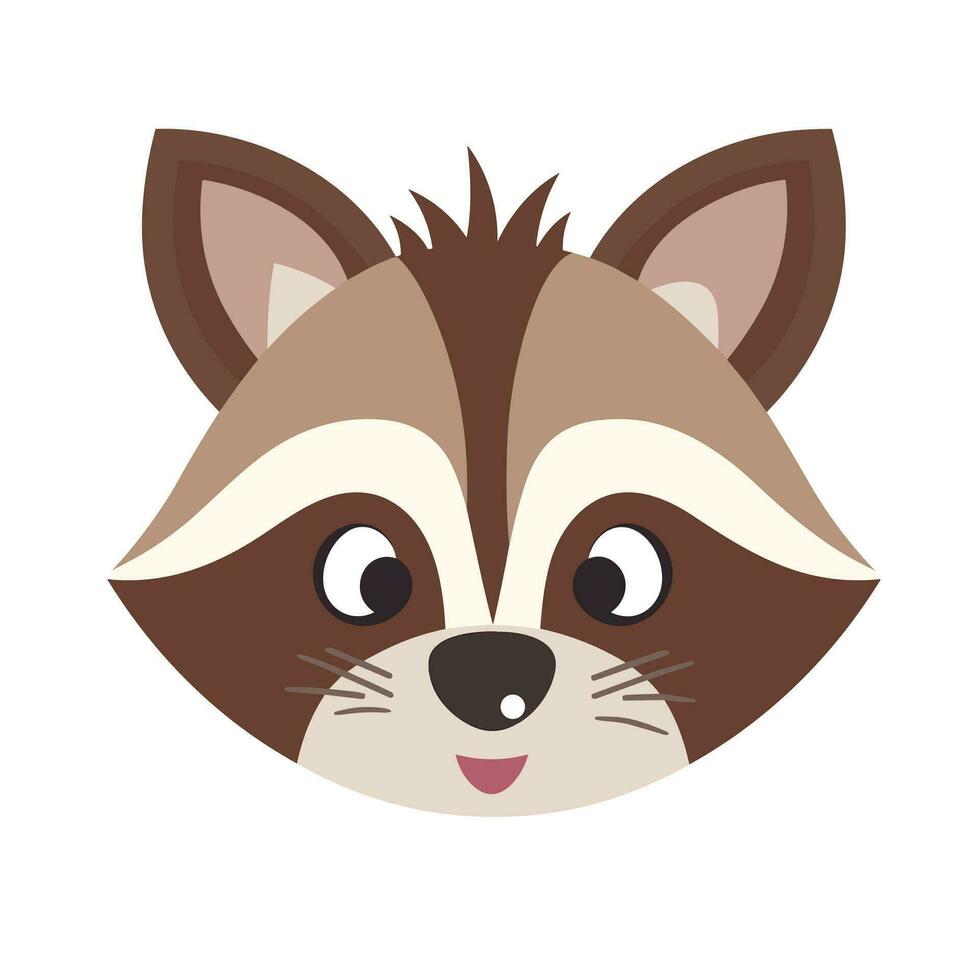 Raccoon Vector Cute Raccoon Cartoon Symbol