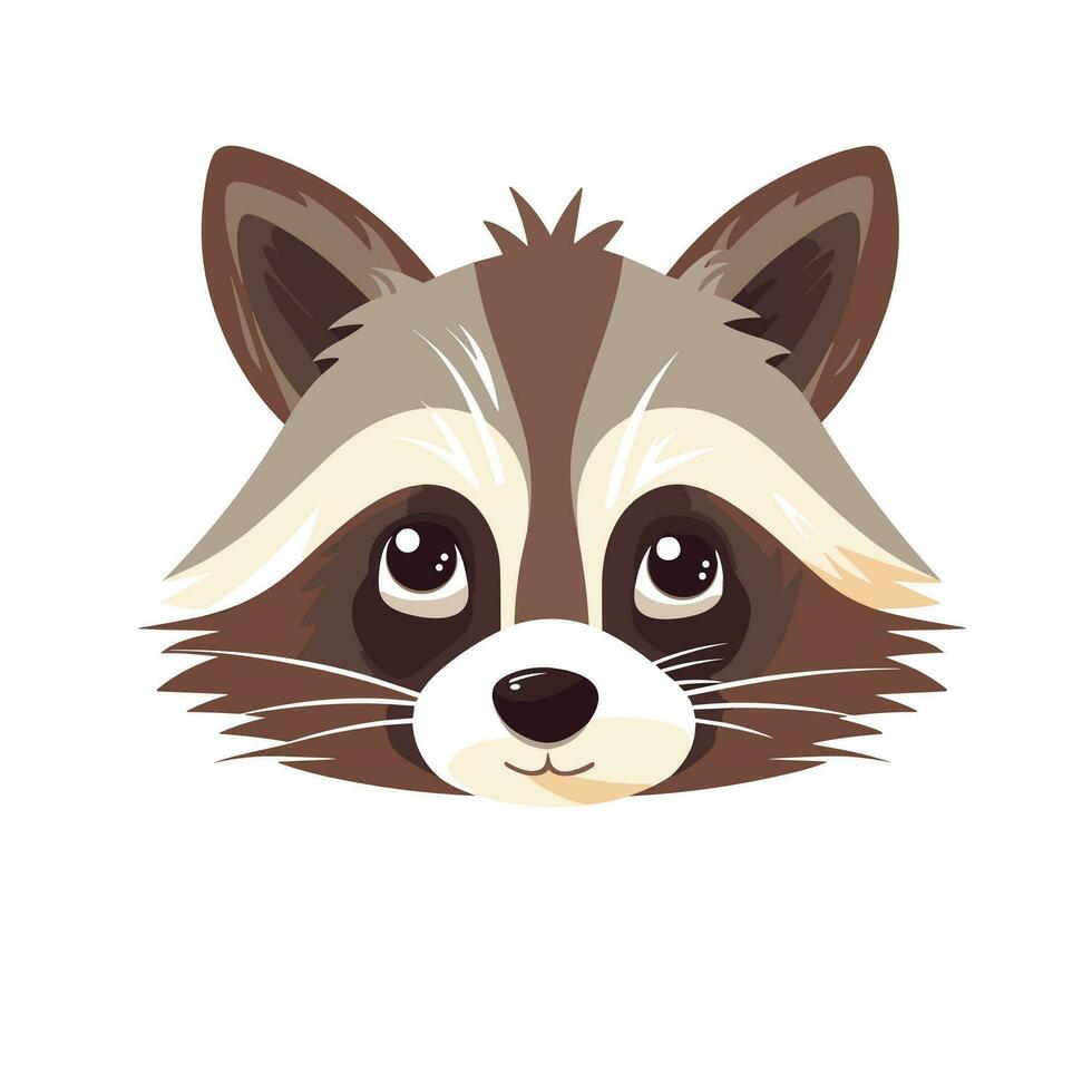 Raccoon Vector Cute Raccoon Cartoon Symbol